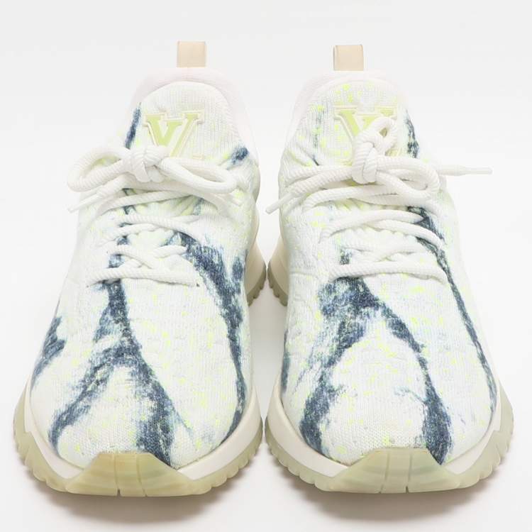 Pre Owned Louis Vuitton VNR Size 41 Green Knit Fabric Low Top Sneakers