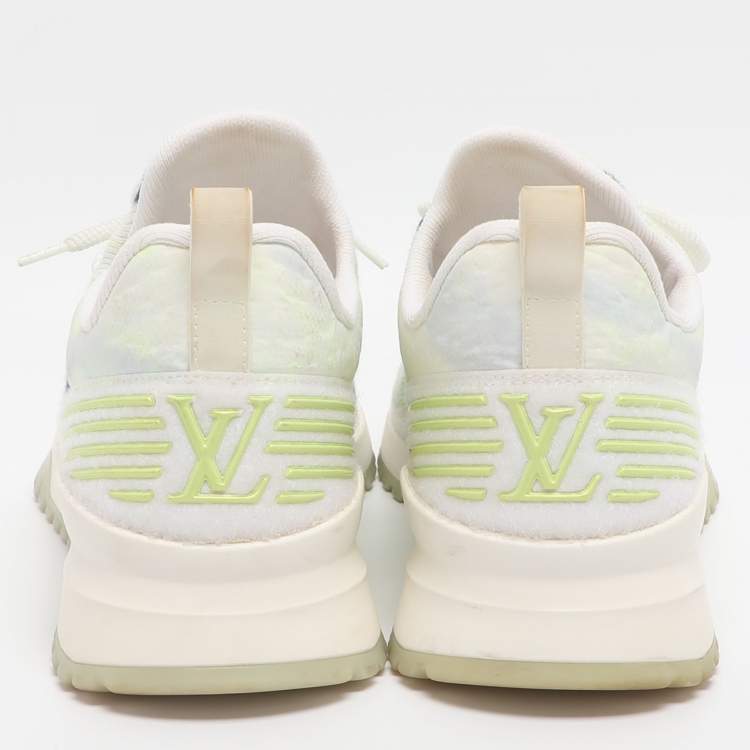 Pre Owned Louis Vuitton VNR Size 41 Green Knit Fabric Low Top Sneakers
