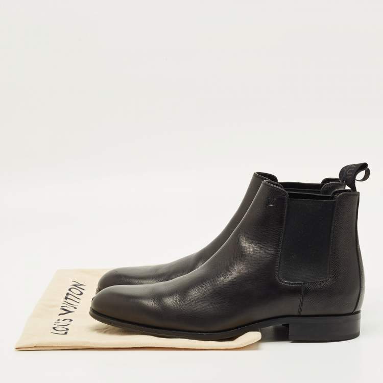Pre Owned Louis Vuitton Chelsea Size 43.5 Black Ankle Length Boots