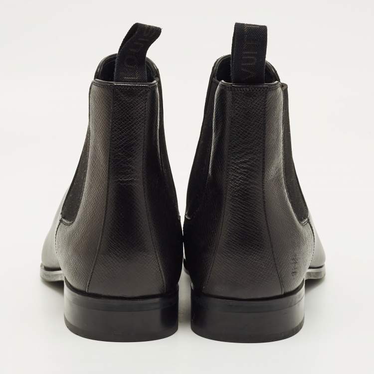 Pre Owned Louis Vuitton Chelsea Size 43.5 Black Ankle Length Boots