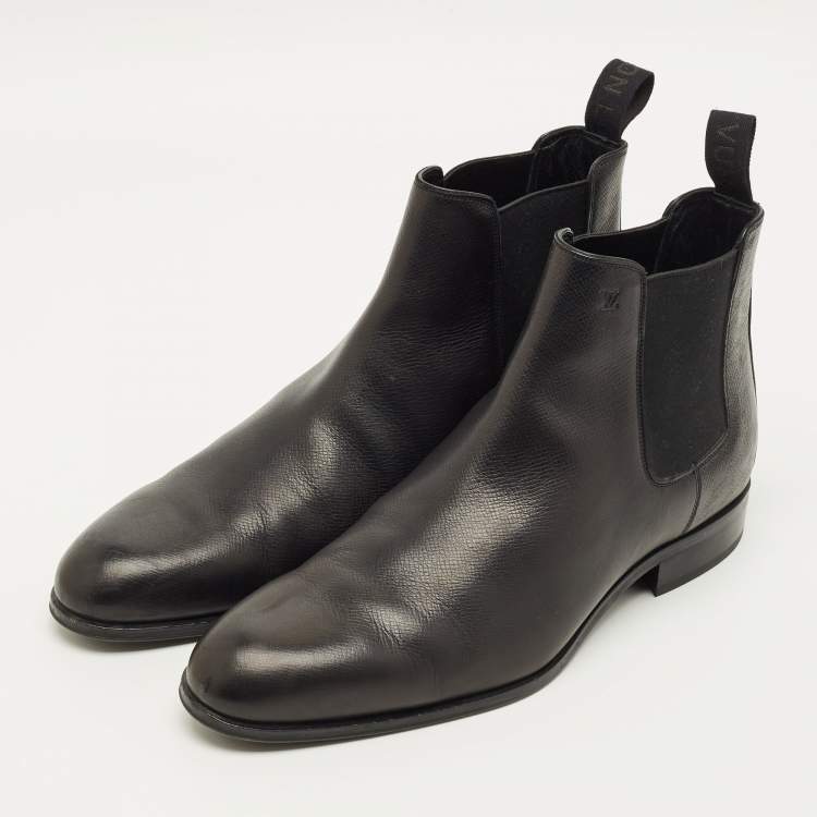 Pre Owned Louis Vuitton Chelsea Size 43.5 Black Ankle Length Boots