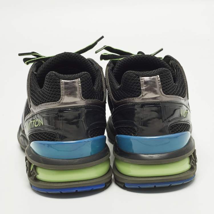 Pre Owned Louis Vuitton LV Trail Size 42 Multicolor Leather and Mesh Low Top Sneakers
