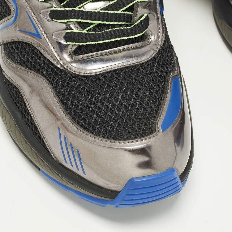 Pre Owned Louis Vuitton LV Trail Size 42 Multicolor Leather and Mesh Low Top Sneakers