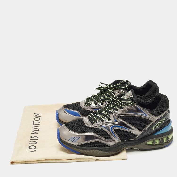 Pre Owned Louis Vuitton LV Trail Size 42 Multicolor Leather and Mesh Low Top Sneakers