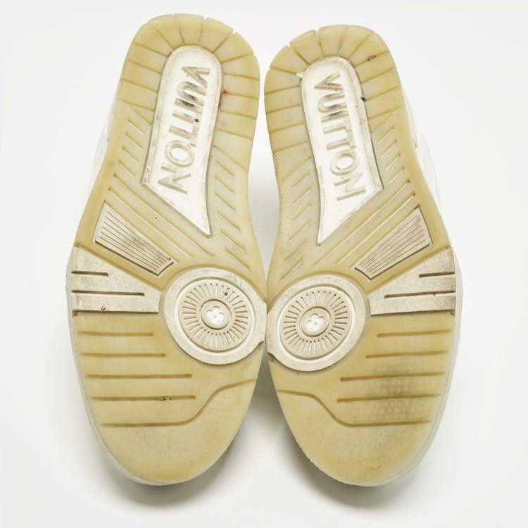 مملوكة مسبقًا Louis Vuitton LV Trainer Size 42 White Leather Lace Up Sneakers