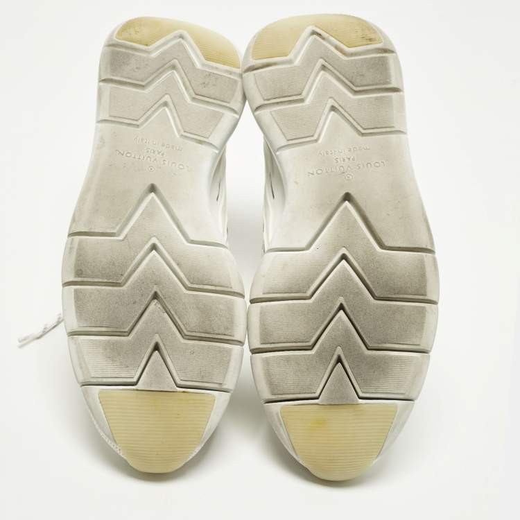 Pre Owned حذاء رياضي لويس فيتون قماش وشبك أحمر فاستلين مقاس 46