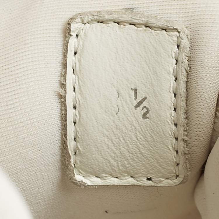 Pre Owned حذاء رياضي لويس فيتون قماش وشبك أحمر فاستلين مقاس 46