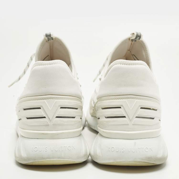 Pre Owned حذاء رياضي لويس فيتون قماش وشبك أحمر فاستلين مقاس 46