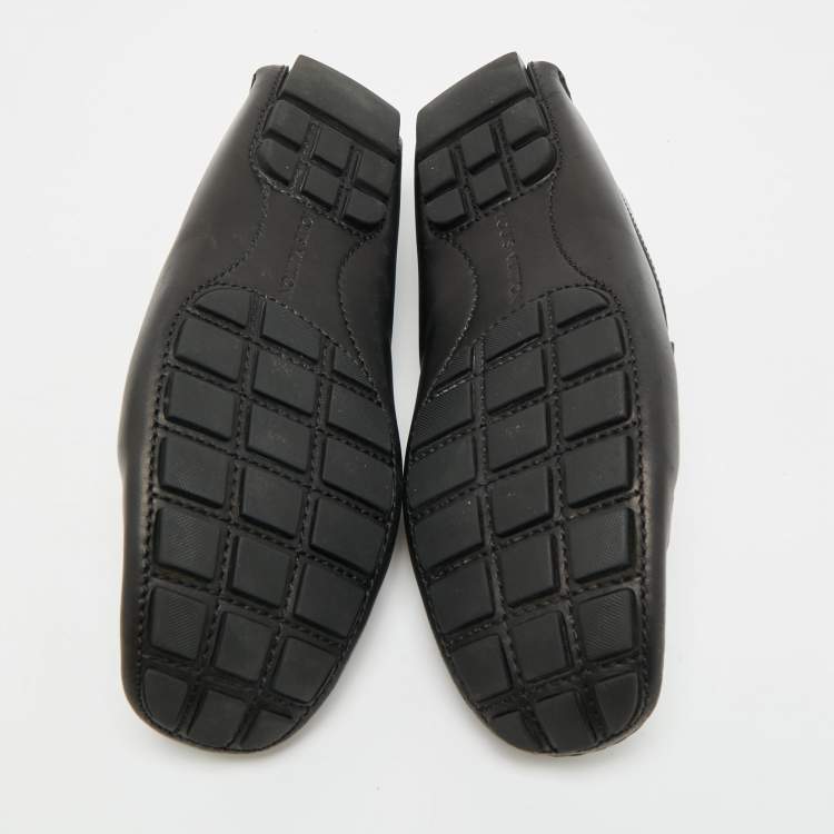 Pre Owned Louis Vuitton Monte Carlo Size 41 Black Leather Loafers