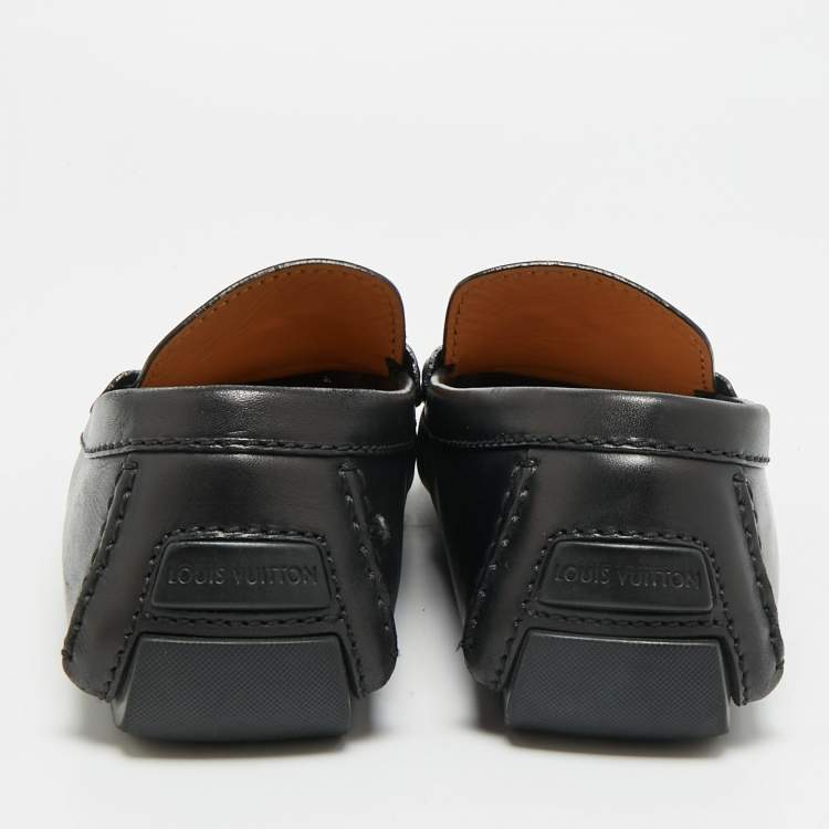 Pre Owned Louis Vuitton Monte Carlo Size 41 Black Leather Loafers