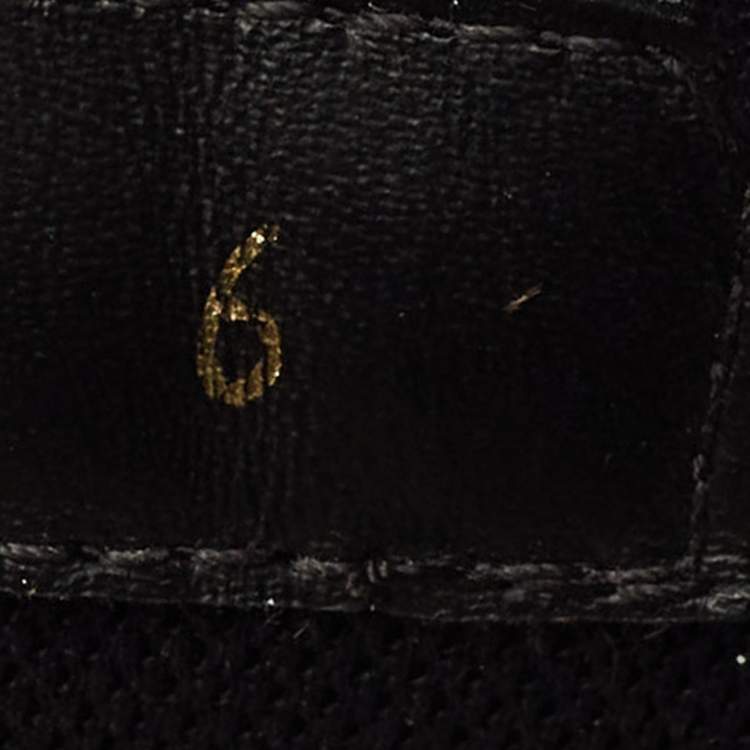 Pre Owned Louis Vuitton LV Trainer Size 40 Black Canvas and Suede Lace Up Sneakers