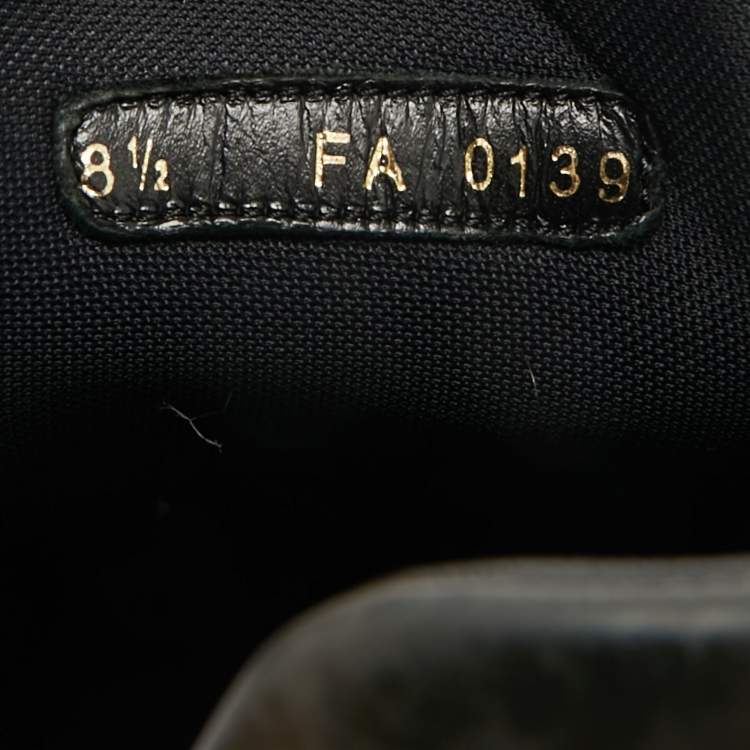 Pre Owned Louis Vuitton LV Trainer Size 42.5 Black Leather Lace Up Sneakers