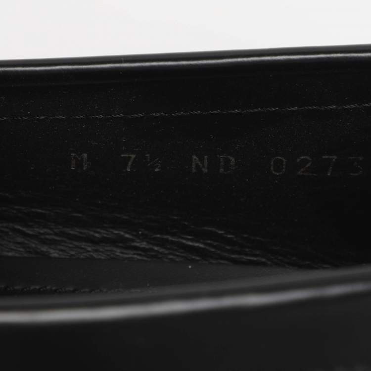 Pre Owned حذاء لوفرز لوي فيتون ماجور منقوش أسود مقاس 41.5