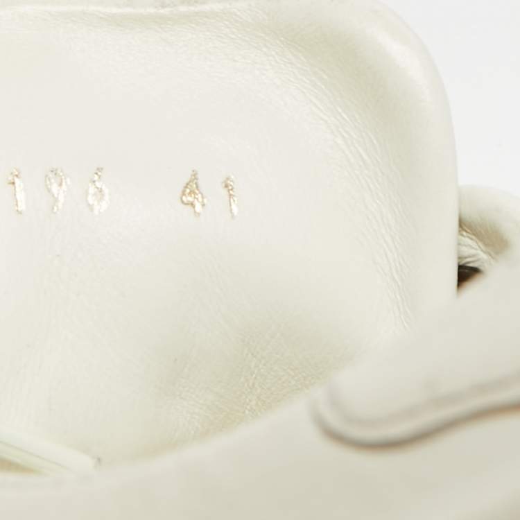 Pre Owned Louis Vuitton Frontrow Size 41 White Leather Lace Up Sneakers