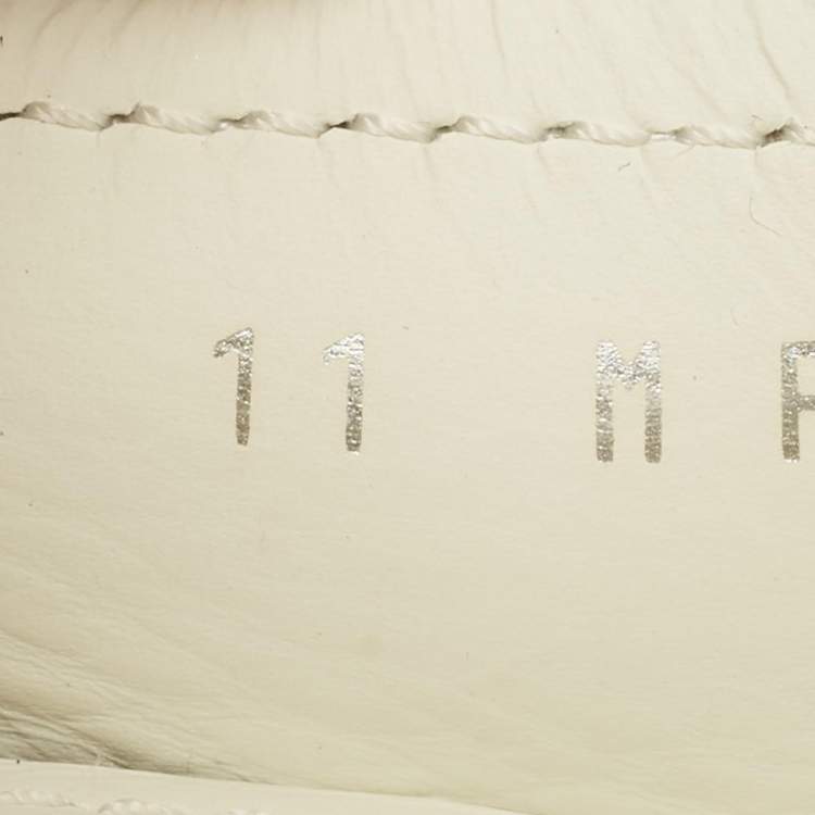 مملوكة مسبقًا Louis Vuitton Monte Carlo Size 45 White Leather Slip On Loafers