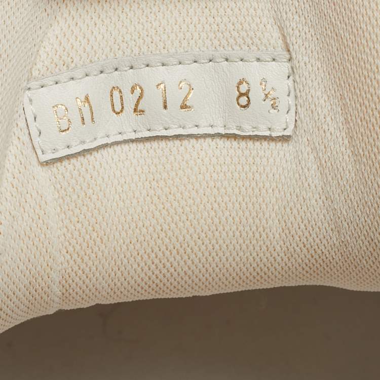 Pre Owned Louis Vuitton LV Trainer Size 42.5 White Leather Low Top Sneakers