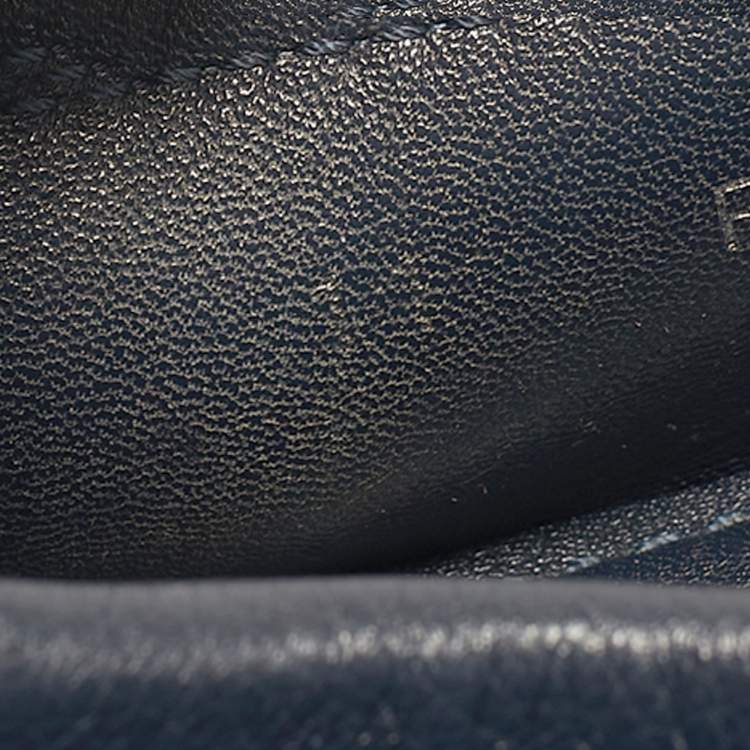 Pre Owned Louis Vuitton Hockenheim Size 45 Navy Blue Leather Loafers