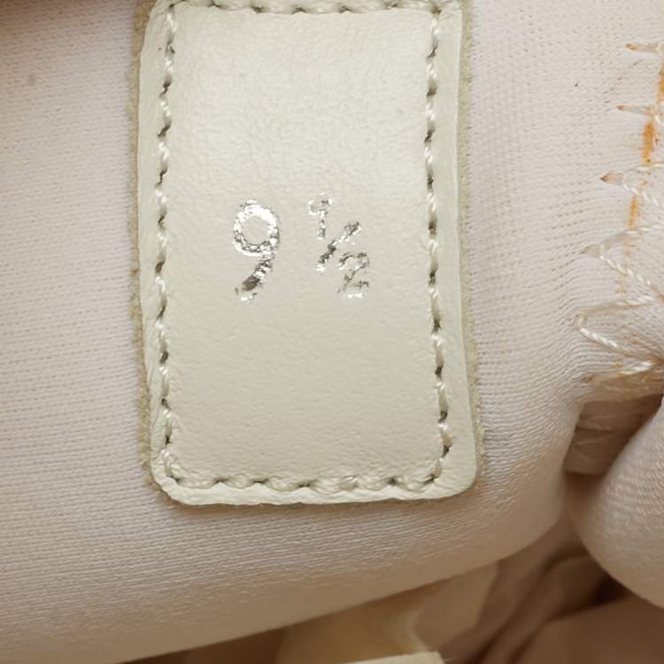 Pre Owned Louis Vuitton Fastlane Size 43.5 White Mesh and Neoprene Low Top Sneakers