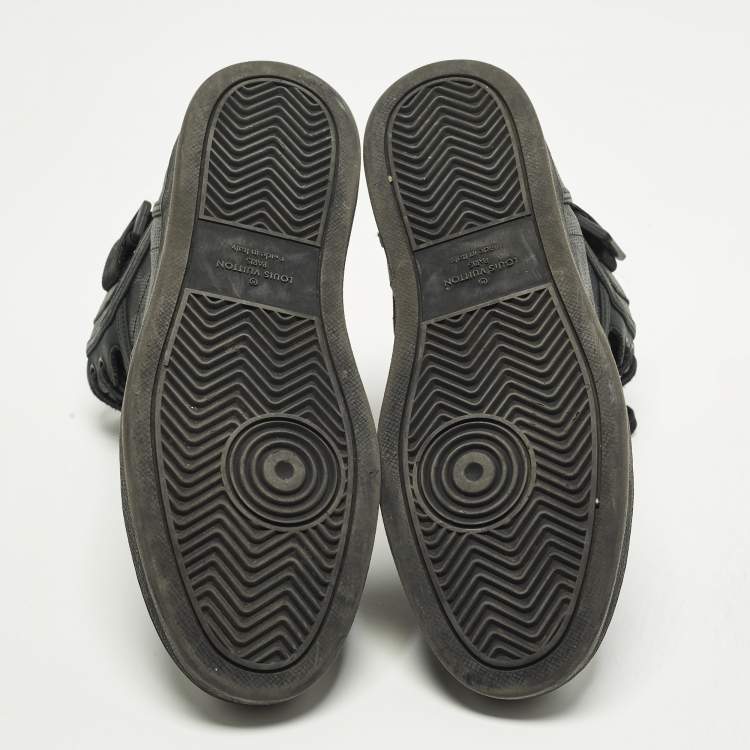 مملوكة مسبقًا Louis Vuitton Rivoli Size 42 Grey/Black Damier Canvas and Leather High Top Sneakers