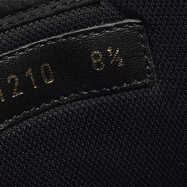 Pre Owned Louis Vuitton Rivoli Size 42.5 Black/Grey Monogram Canvas and Leather High Top Sneakers