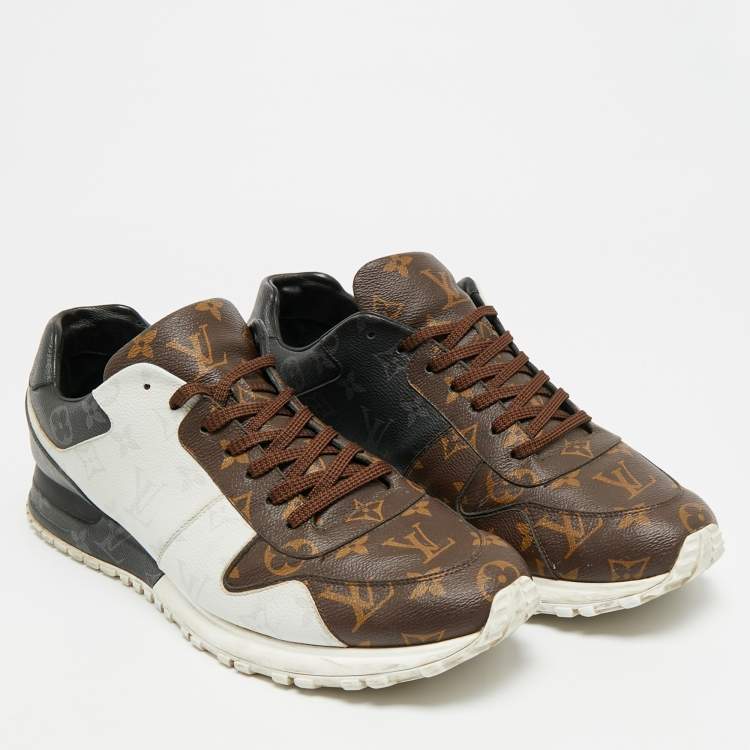 Pre Owned Louis Vuitton Run Away Size 45 Multicolor Monogram Canvas Low Top Sneakers