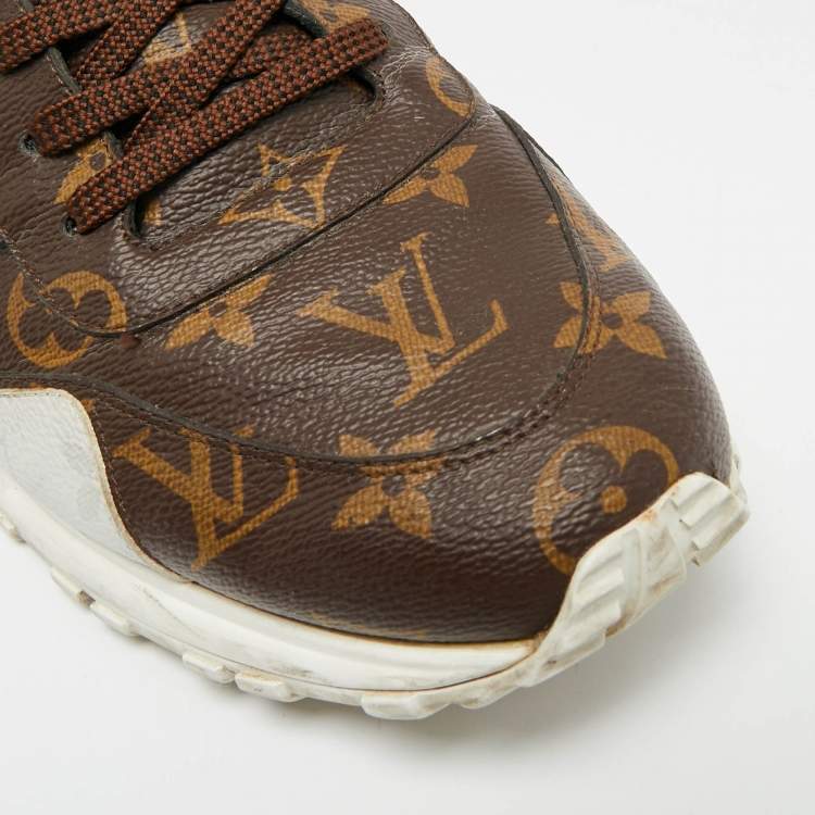 Pre Owned Louis Vuitton Run Away Size 45 Multicolor Monogram Canvas Low Top Sneakers