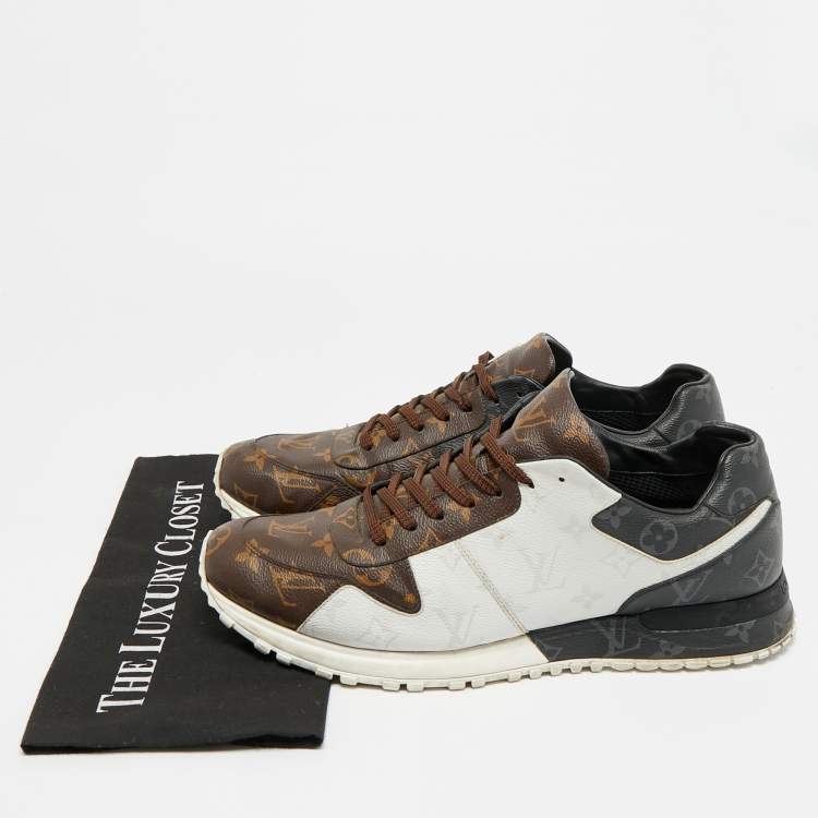 Pre Owned Louis Vuitton Run Away Size 45 Multicolor Monogram Canvas Low Top Sneakers