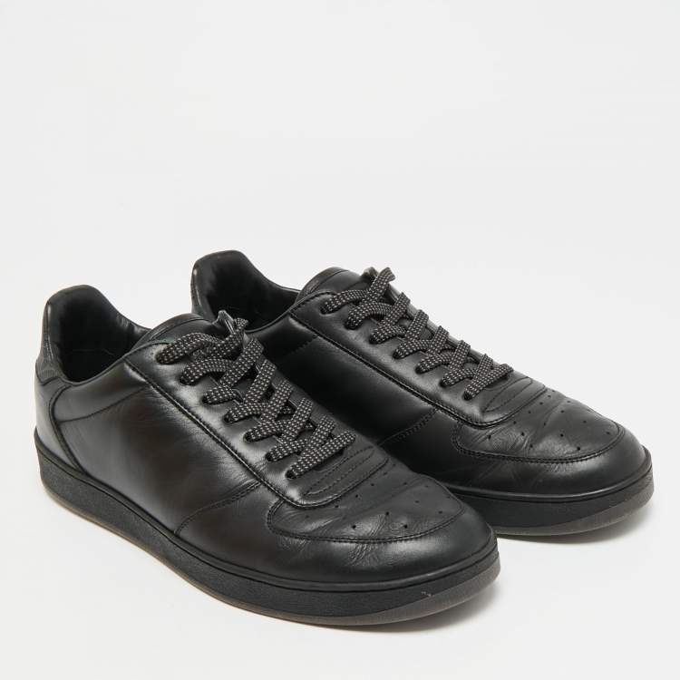 Pre Owned Louis Vuitton Rivoli Size 40 Black Leather Low Top Sneakers