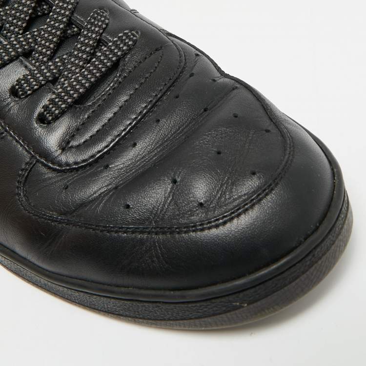 Pre Owned Louis Vuitton Rivoli Size 40 Black Leather Low Top Sneakers