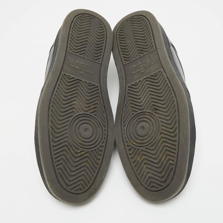 Pre Owned Louis Vuitton Rivoli Size 40 Black Leather Low Top Sneakers