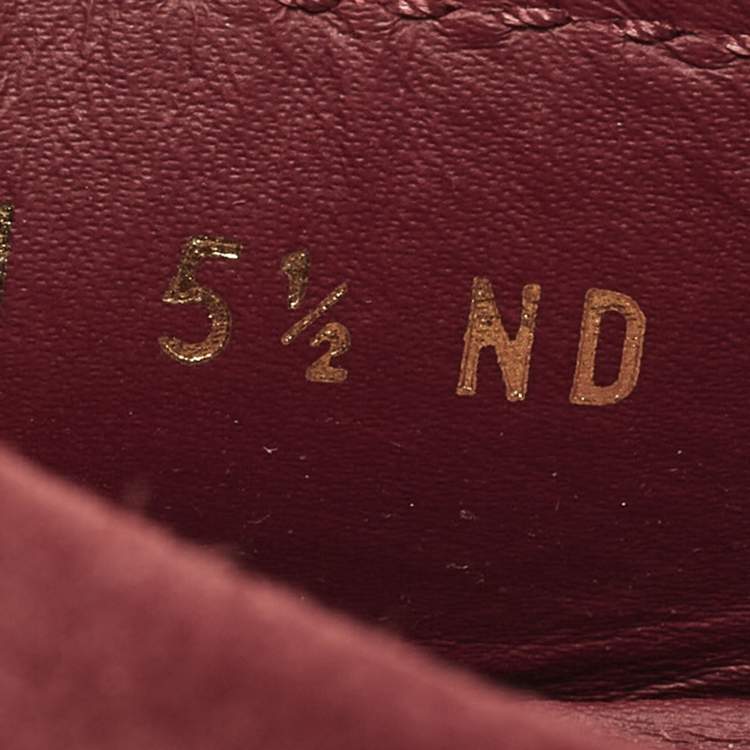 Pre Owned Louis Vuitton Racetrack Size 39.5 Dark Red Suede Driver Loafers