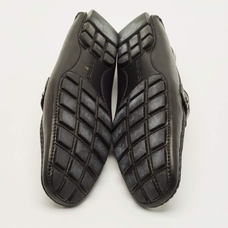 Pre Owned Louis Vuitton Monte Carlo Size 42 Black Leather Loafers