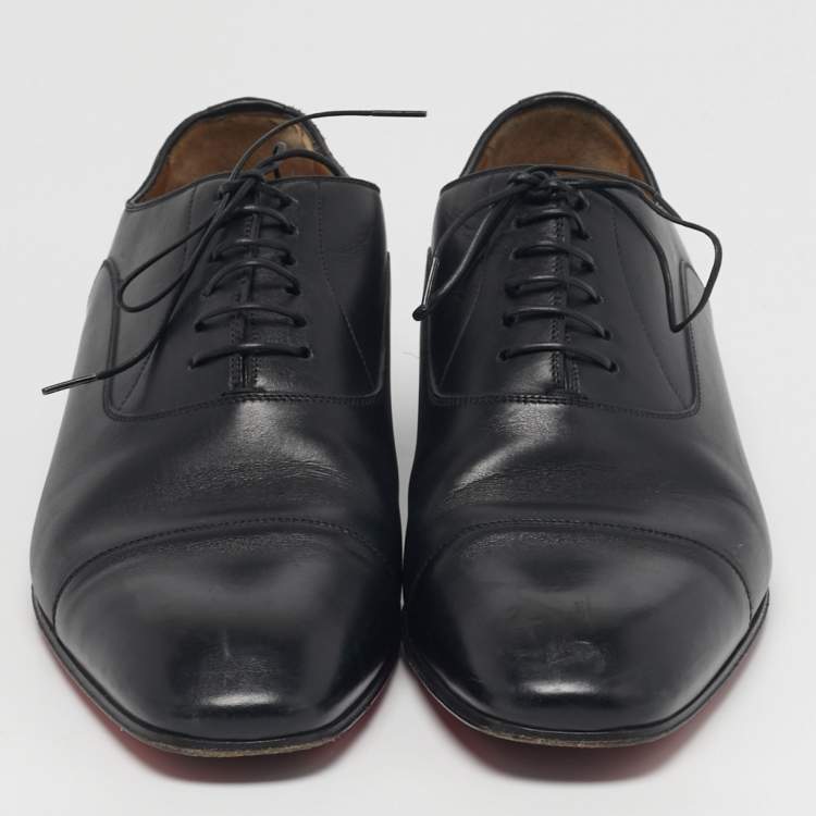 مملوكة مسبقًا Louis Vuitton Greggo Size 41 Black Leather Oxfords