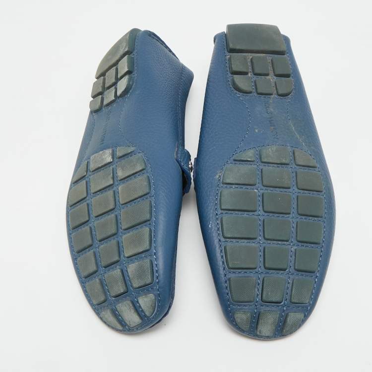 Pre Owned حذاء لوفرز لوي فيتون مونتي كارلو جلد لون برغندي داكن مقاس 42.5