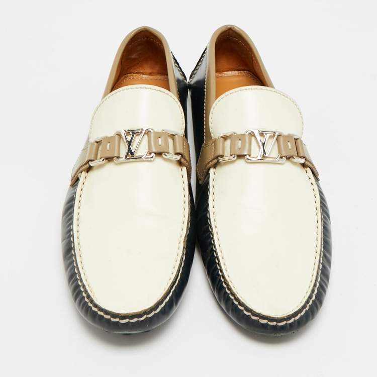 Pre Owned Louis Vuitton Hockenheim Size 43 Tricolor Leather Loafers