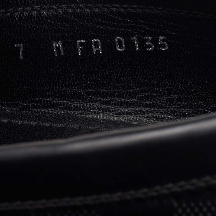 مملوكة مسبقًا Louis Vuitton Damier Infini Embossed Outline Size 41 Black Leather Loafers