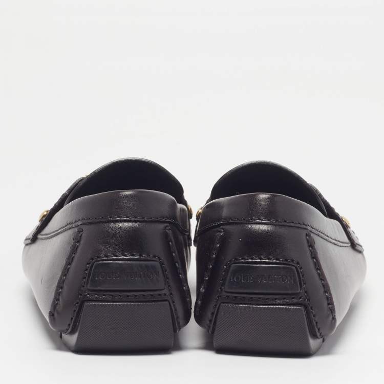 Pre Owned Louis Vuitton Monte Carlo Size 41 Burgundy/Black Leather Loafers