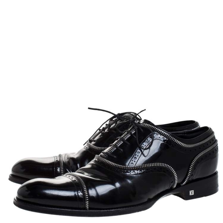 louis vuitton black patent shoes