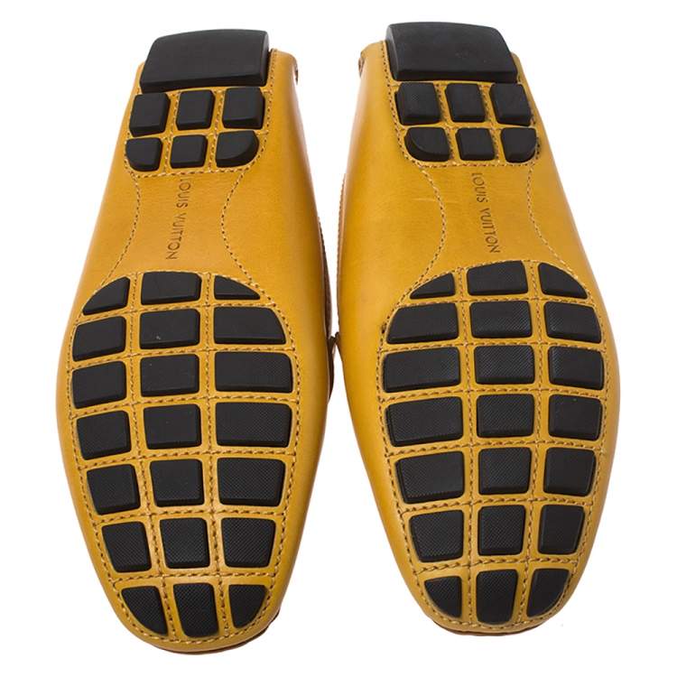 مملوكة مسبقً�ا Louis Vuitton Mustard Leather Monte Carlo Loafers Size 41