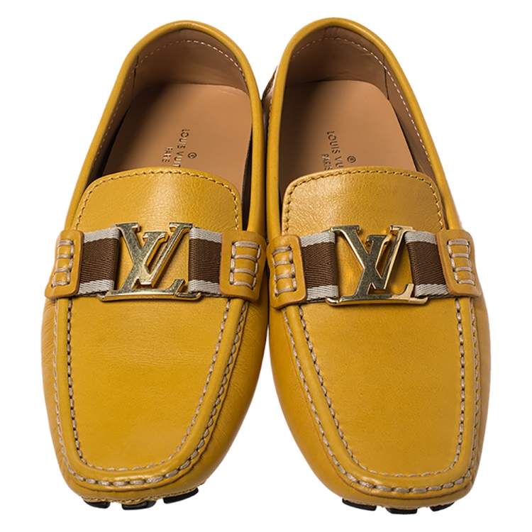 مملوكة مسبقًا Louis Vuitton Mustard Leather Monte Carlo Loafers Size 41