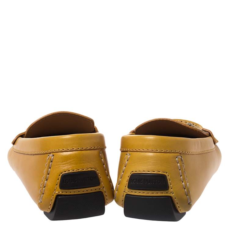 مملوكة مسبقًا Louis Vuitton Mustard Leather Monte Carlo Loafers Size 41