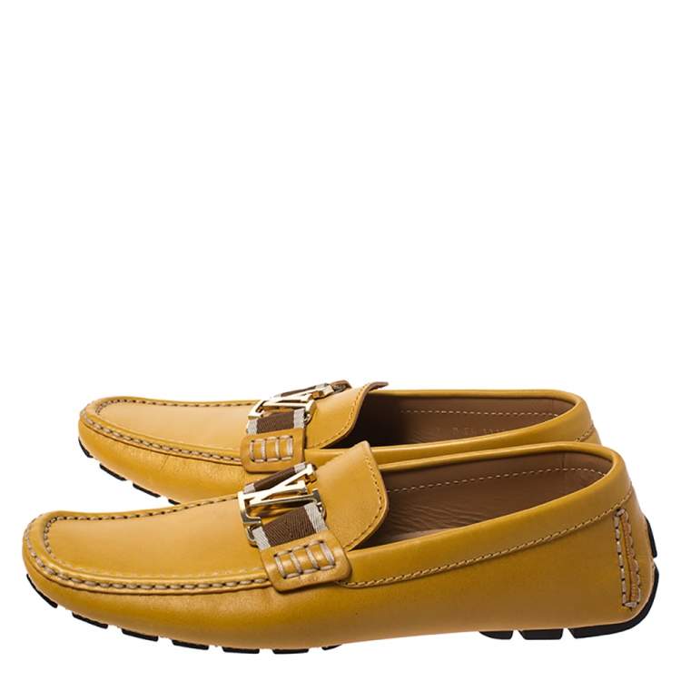 مملوكة مسبقًا Louis Vuitton Mustard Leather Monte Carlo Loafers Size 41