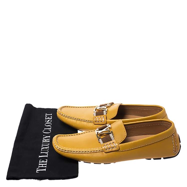 مملوكة مسبقًا Louis Vuitton Mustard Leather Monte Carlo Loafers Size 41