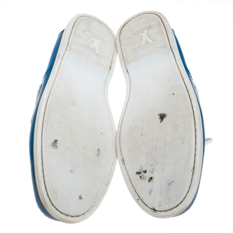 مملوكة مسبقًا Louis Vuitton Multicolor Leather And Damier Ebene Boat Deck Derby Size 45