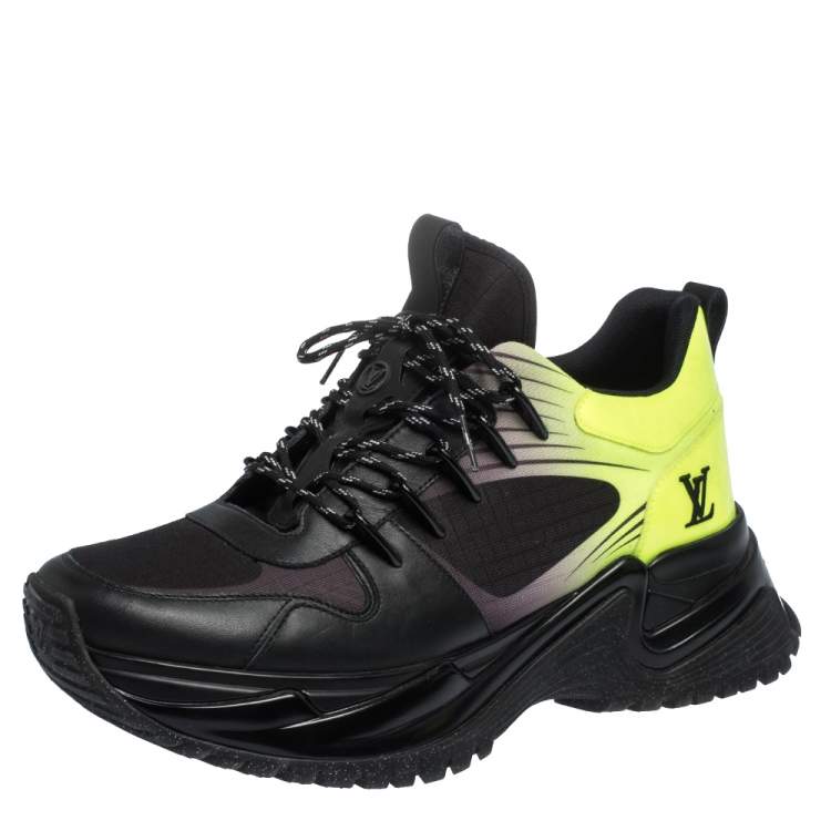 Louis Vuitton Black/Green Leather and Mesh Run Away Pulse Sneakers Size 41  Louis Vuitton | The Luxury Closet