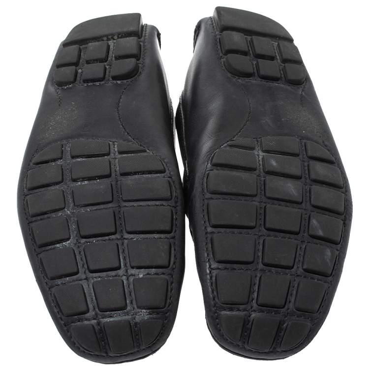 Pre Owned Louis Vuitton Black Leather Monte Carlo Loafers Size 42