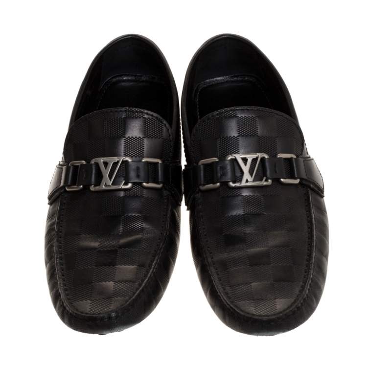 Pre Owned Louis Vuitton Damier Infini Hockenheim Mocassins Size 41
