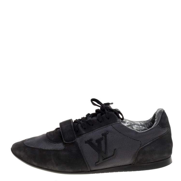 Louis Vuitton Black/Grey Canvas And Suede 'Stardust' Lace Up