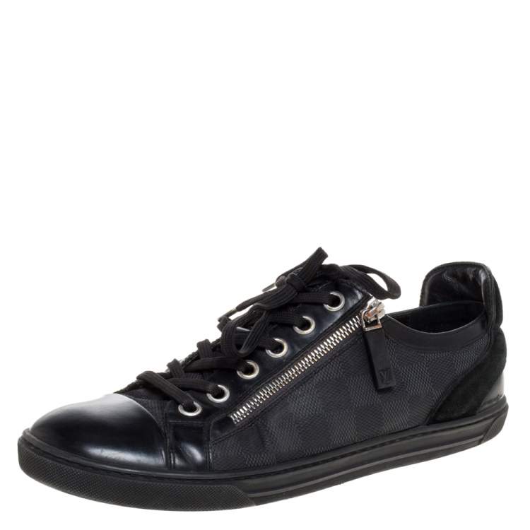 Louis Vuitton, Shoes, Louis Vuitton Damier Black Leather Mens Shoes