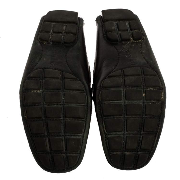 Pre Owned Louis Vuitton Black Leather Monte Carlo Loafers Size 43.5